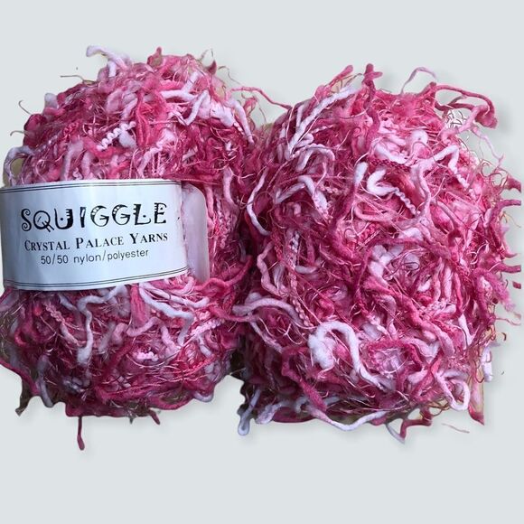 Crystal Palace Yarns Squiggle #9298 Code Pink - Pigtail Eyel Lot of 10 - Picture 2 of 2